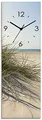 Produktbild: ARTLAND Wanddeko Wanduhr ohne Tickgeräusche Glas Quarzuhr 20x60 cm Rechteckig Lautlos Strand Nordsee Meer Landschaft Küste Meer Maritim S9ZI