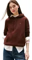Produktbild: Tommy Jeans Damen Hoodie Flag Regular Fit, Braun (Rich Brown), S