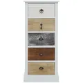 Produktbild: Mobili Rebecca - Rebecca Mobili Kommode Möbel 5 Schubladen Holz Braun Beige Retro 84x37x27