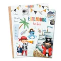 Produktbild: MeinBaby123® 10 Einladungskarten Kindergeburtstag Piraten | Geburtstagseinladungen für Jungs | Piraten Einladungskarten | inkl. 10 Briefumschläge | Premium Qualität (Piraten V1)