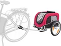 Produktbild: TRIXIE Hundeanhänger für das Fahrrad 36 × 34 × 57 cm bis zu 15 kg – faltbarer Hundefahrradanhänger mit Bremsen – mit Signalwimpel und Anhängerkupplung, 12813