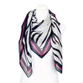Produktbild: TINITEX Seidentuch Halstuch Zebra pink Seide 110x110 cm