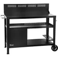 Produktbild: BBQ-Toro Grillwagen 125 x 57 x 104 cm, Schwarz, Grilltisch mit Windschutz, Outdoor Grill Trolley - Schwarz