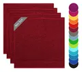 Produktbild: Lashuma Trockentücher Baumwolle Küche Rubin - Rot, Frottiertücher 50x50 cm