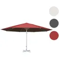 Produktbild: Sonnenschirm Meran II, Gastronomie Marktschirm, Ø 5m Polyester/Alu Mast weiß 28kg ~ rot ohne Ständer