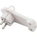 Produktbild: Schutzkontakt-Winkelstecker McPower extra flach Handgriff Zugentlastung - Weiß