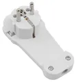 Produktbild: Schutzkontakt-Winkelstecker, extra flach, Handgriff, Zugentlastung, weiß