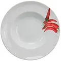 Produktbild: 6er-Set CreaTable Pastateller Europa Kräuter Ø 27 cm Porzellan Rot