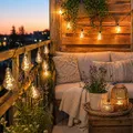 Produktbild: MARELIDA LED Solar Lichterkette mit 10 transparenten Glühbirnen Garten Party Outdoor Lichterkette 2 Modi 4,5m für Außen