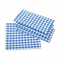 Produktbild: texpot Tischdecke kariert Landhausstil Bauernkaro 100% Baumwolle (1-tlg) blau quadratisch | 80 cm x 80 cm