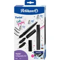 Produktbild: Pelikan Twist Calligraphy Füller für Rechts- und Linkshänder, Black, Feder 1,1mm, 1,5mm und 2,0mm (Black, 1x) (300010124)