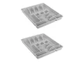 Produktbild: Engelland Besteckkasten Besteckeinsatz für Schubladen 40 cm (Vorteils-Set, 2 St., 45 x 39 x 5 cm), BPA-frei, robuster PP-Kunststoff, für alle handelsüblichen Schubladen