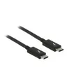 Produktbild: Delock Thunderbolt-Kabel USB-C M bis M 20 V 5 A 1.5 m 4K Unterstützung Schwarz (84846)