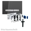 Produktbild: Geberit Sigma 50 Betätigungsplatte rauchglas/ chrom m. Einwurfschacht DuoFresh