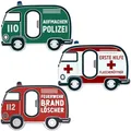 Produktbild: Flaschenöffner Polizei, Erste Hilfe, Feuerwehr (3er Set), Feuerwehr Geschenke