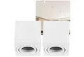 Produktbild: Sweet LED LED Aufbaustrahler 2er Set GU10 Deckenspots eckig schwenkbar, schwenkbar, ohne Leuchtmittel, LED Aufbaustrahler, Aluminium