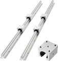 Produktbild: VEVOR Linearführungen SBR25, 2er-Pack 1200 mm Linearschienen & 4 Stk. Gleitlblöcke, vollumfänglich gelagerte Welle, Führungsschiene für Schneid-, Schleif-, Fräs- & Bohrmaschinen usw.