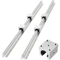 Produktbild: VEVOR Linearführungen SBR25, 2er-Pack 1200 mm Linearschienen & 4 Stk. Gleitlblöcke, vollumfänglich gelagerte Welle, Führungsschiene für Schneid-, Schleif-, Fräs- & Bohrmaschinen usw.