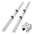 Produktbild: VEVOR Linearführungen SBR25, 2er-Pack 1200 mm Linearschienen & 4 Stk. Gleitlblöcke, vollumfänglich gelagerte Welle, Führungsschiene für Schneid-, Schleif-, Fräs- & Bohrmaschinen usw.