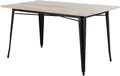 Produktbild: Bolero Bistro Esstisch Mangoholzplatte Schwarzer Rahmen 1450mm