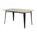 Produktbild: Bolero Bistro Esstisch Mangoholzplatte Schwarzer Rahmen 1450mm