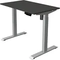Produktbild: Kerkmann Move 1 elektrisch höhenverstellbarer Schreibtisch anthrazit rechteckig, T-Fuß-Gestell silber 100,0 x 60,0 cm