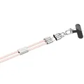 Produktbild: USB-Lanyard rose Typ-C zu Typ-C Trageband mit integriertem Kabel 120 cm
