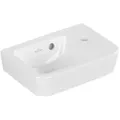 Produktbild: Villeroy und Boch O.novo Handwaschbecken 43433601 36x25cm, eckig, Becken links, mit Hahnloch, mit Überlauf, weiß