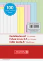 Produktbild: BRUNNEN Schulheft Premium Karteikarten A7 liniert - 5 Farben Sortiment