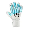 Produktbild: uhlsport Fußball Torwarthandschuhe Fangmaschine Cybertec - Soft - Fussball Torhüter-Handschuh für Kinder mit Fingerstabilisierung, weiß/cyberblau/schwarz