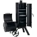 Produktbild: tepro Holzkohlegrill Räucherofen Fairfax, Räucherfass ca. 103,8 x 45,4 cm Ø, Grillfläche: ca. 41,2 x 38,8 cm - Schwarz
