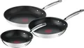 Produktbild: Tefal Pfannen-Set G732S3 | Induktion | Antihaftbeschichtung | Edelstahl | 3-teilig 20/24/28 cm | Thermo-Signal | silber