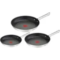Produktbild: Tefal Pfanne Duetto+ G732S3, Ø 20 / 24 / 28cm, induktionsgeeignet, antihaftbeschichtet Edelstahl Set 3-teilig