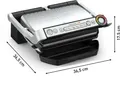 Produktbild: Tefal OptiGrill + Optigrill+ Snacking&Baking GC714D - Edelstahl - Rechteckig - 600 cm² - Aluminium - Thermoplast - Fertig - Temperatur (GC714D)