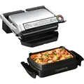 Produktbild: Tefal OptiGrill+ Snacking & Baking GC714D, Kontaktgrill, silber