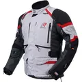 Produktbild: Rukka Motorradjacke Madagasca-R Motorrad Textiljacke Wasserdicht protektoren abriebfest herausnehmbares reißverschluss wa grau|rot|schwarz XXXL (58)