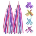 Produktbild: PLATT Lenkerfransen Streamer Bändchen für Kinderfahrrad,Kinder Roller Lenker Streamer Fahrrad Griffe Ribbon, 2er Pack (Violett)