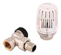 Produktbild: Heimeier Thermostatkomplettset-Eckform mit Thermostatventil & Thermostatkopf K, Fühler, 1/2 Zoll, Vernickelt, 27118 9