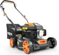 Produktbild: FUXTEC Benzin Rasenmäher FX-RM4180 - 80ccm | 41cm | leichte 18Kg | Heckauswurf | 4-Takt | 25-55mm Schnitthöhe | bis 400m²