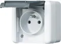 Produktbild: Jung 821FKIW Steckdose mit Erdungsstift 2-polig, WG 800