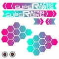 Produktbild: Aufkleber Fahrrad Rahmen 28-teilig XL Sticker Set Roller Super Racing Bike Pink