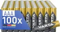 Produktbild: VARTA Batterien AAA, 100 Stück, Power on Demand, Alkaline, 1,5V, Vorratspack in umweltschonender Verpackung, ideal für Computerzubehör, Smart Home Geräte, Made in Germany [Exklusiv bei Amazon]