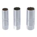 Produktbild: BGS Zündkerzen-Einsatz-Satz Zwölfkant Antrieb Innenvierkant 10 mm (3/8 Zoll) SW 14 - 16 - 18 mm 3 teilig