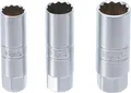 Produktbild: Zündkerzen Zündkerzenschlüssel Nuss Einsatz Satz Zwölfkant 14-16-18 mm BGS