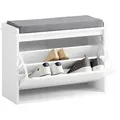 Produktbild: SCHUHSCHRANK Schmal, Schuhbank Weiß, 62x46x26 cm