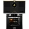 Produktbild: Kaiser Küchengeräte Backofen-Set Herd Set Autark Elektro Backofen, Autark, 79L, Einbau Backofen,10 Funktionen mit Retro Induktionskochfeld mit integriertem Dunstabzug 1250 m3/h EH 6326 Sp+KCT 9365 IEm, mit 1-fach-Teleskopauszug schwarz