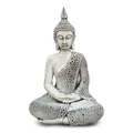 Produktbild: gartendekoparadies.de Thailändische Buddha Statue für Garten, Steinguss, 49 cm Höhe, 16 kg, Frostfest (Schwarz)