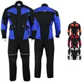 Produktbild: Motorradkombi Herren 2-teiler mit 6CE-Protektoren Motorradanzug Textil Winddicht Motorradjacke & Motorradhosen-Set - aus 4 Schichten Abnehmbar Thermofutter - insgesamt 9 Taschen - Blau/Schwarz - 60