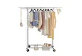Produktbild: SONGMICS Kleiderständer, auf Rädern, mit 2 Stangen, bis 110 kg belastbar