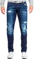 Produktbild: Cipo & Baxx Herren Slim Fit Jeans Stonewashed CD392 Blue W31/L34